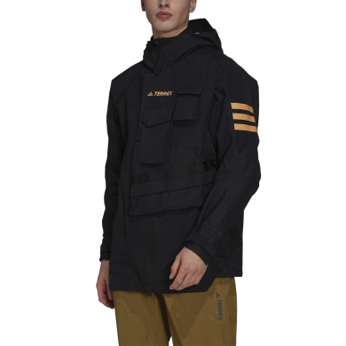 adidas Regenjacke Terrex Xploric (strapazierfähig, wasserdicht) schwarz Herren